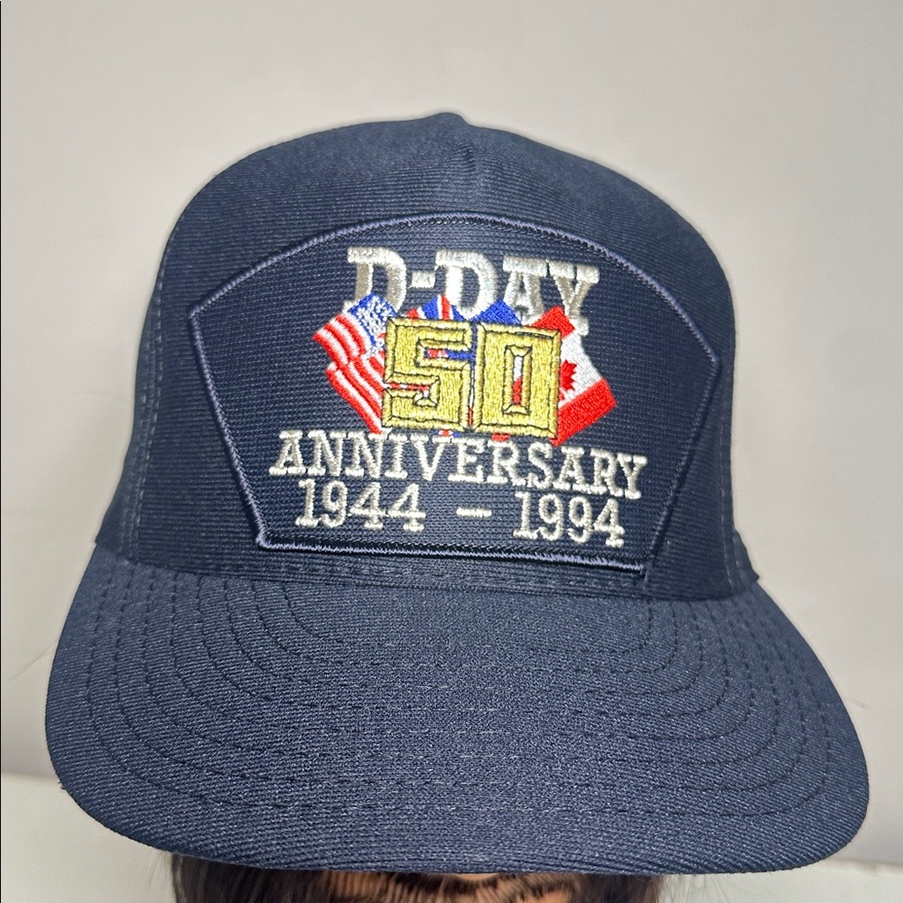 D-Day 50th 1954-1994 Anniversary vintage Navy adjustable Cap